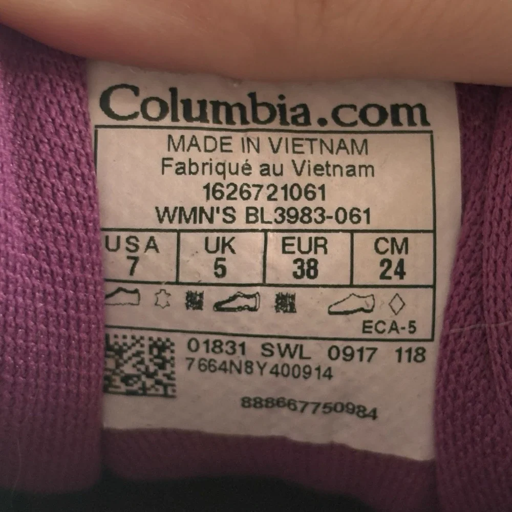 Size 7 Columbia Gray Techlite Hiking Trail Shoe Sneakers BL3983-061‎